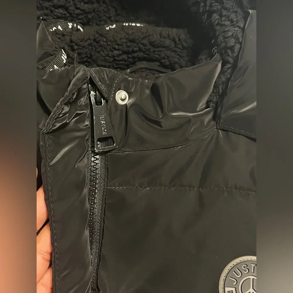 Justice girl puffer jacket Sz Small (7/8)